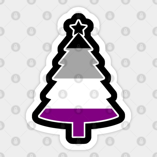 Christmas Tree LGBT Flag Asexual Sticker by aaallsmiles